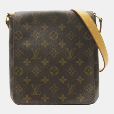 Pre-owned Louis Vuitton Brown Canvas Monogram Musette Salsa Short Strap Shoulder Bag