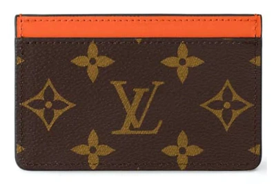 Pre-owned Louis Vuitton Card Holder Pm Colormania Orange