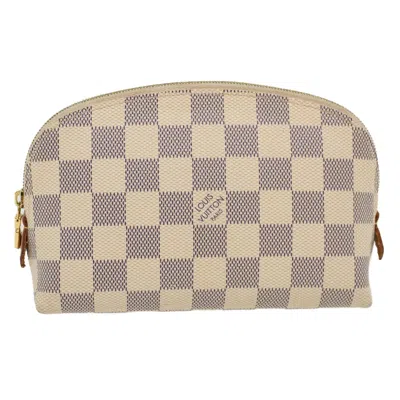 Pre-owned Louis Vuitton Cosmetic Pouch Canvas Clutch Bag () In White