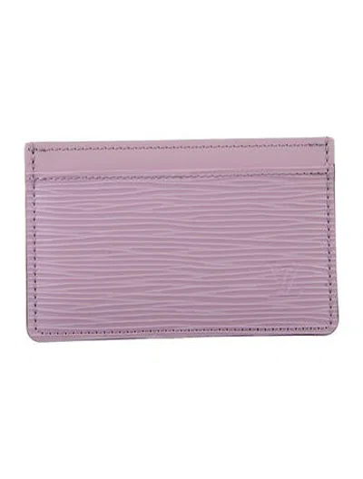 Pre-owned Louis Vuitton Epi Leather Card Case W/ Tags In Purple