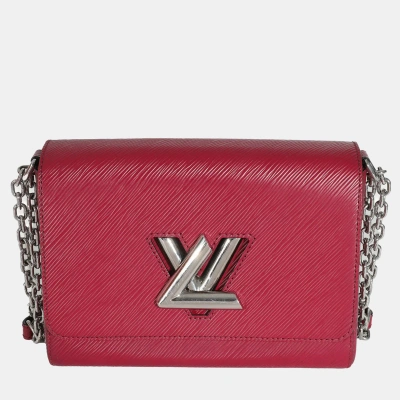 Pre-owned Louis Vuitton Fuchsia Epi Twist Mm Shoulder Bags In Red