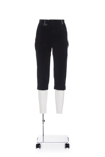Pre-owned Louis Vuitton Fw 04 High-waisted Cropped Pants In Black