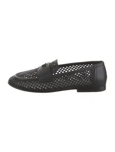 Pre-owned Louis Vuitton Leather Loafers In Black