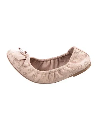 Pre-owned Louis Vuitton Leather Patterned Ballet Flats In Pink