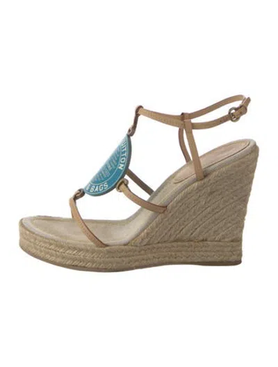 Pre-owned Louis Vuitton Leather Sandals In Neutrals/yellow