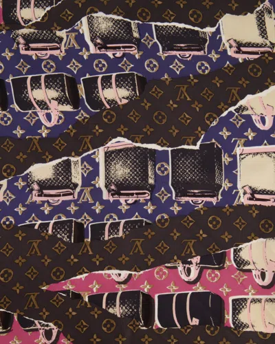 Pre-owned Louis Vuitton Lous Vuitton And Monogram Confidential Silk Square 70 Scarf Rrp £365 In Multi