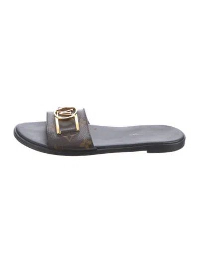 Pre-owned Louis Vuitton Lv Monogram Slides In Multicolor