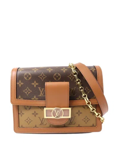 Louis Vuitton Mm Dauphine Monogram Reverse Shoulder Bag In Brown