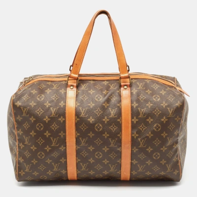 Pre-owned Louis Vuitton Monogram Canvas Keepall 45 Bag In Brown