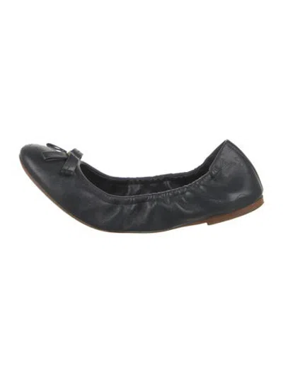 Pre-owned Louis Vuitton Monogram Pattern Leather Ballet Flats In Blue