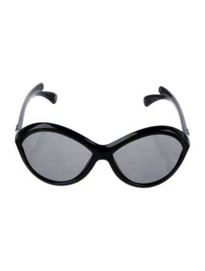 Pre-owned Louis Vuitton Monogram Round Sunglasses Oversize Sunglasses In Black