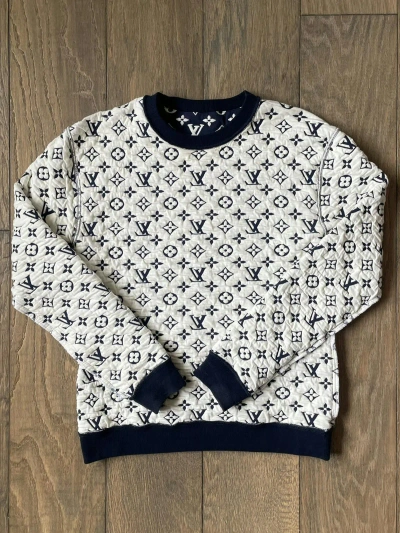 Pre-owned Louis Vuitton Monogram Sweater In Navy/white