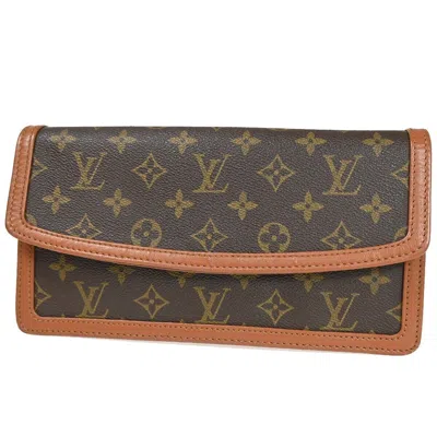 Pre-owned Louis Vuitton Pochette Dame Canvas Clutch Bag () In Brown