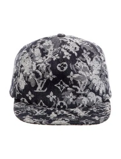 Pre-owned Louis Vuitton Printed Logo Baseball Cap In Blue
