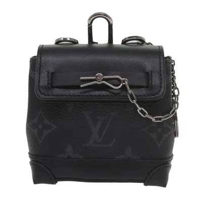Pre-owned Louis Vuitton Steamer Canvas Clutch Bag () In Black