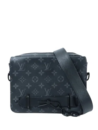 Louis Vuitton Steamer Monogram Eclipse Shoulder Bag In Black