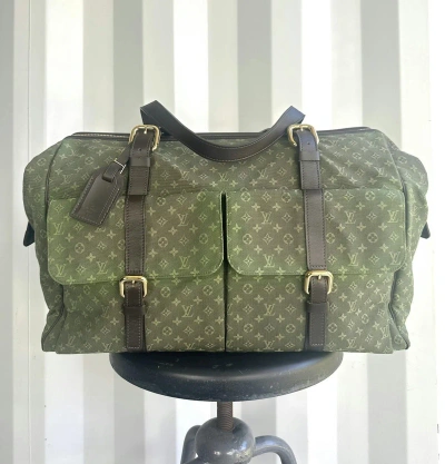 Pre-owned Louis Vuitton X Vintage Louis Vuitton Mini Lin Monogram Duffle Bag In Green