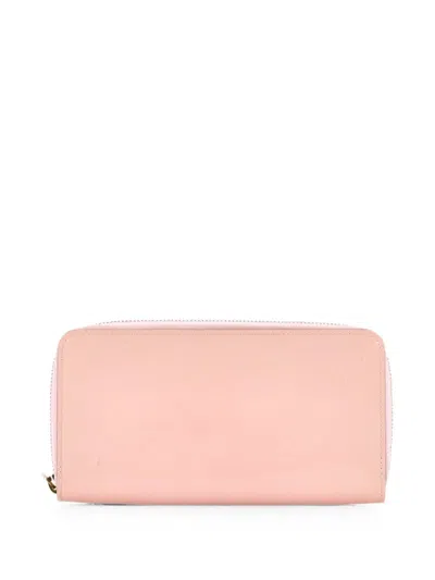 Pre-owned Louis Vuitton Zippy Wallet Monogram Vernis Small Wallets In Pink
