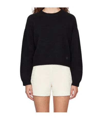 Loulou De Saison Crew-neck Long-sleeve Sweater In Black