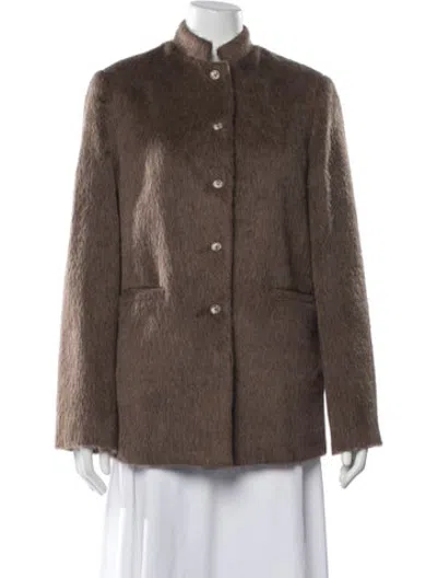 Pre-owned Loulou Studio Alpaca Jacket In Brown