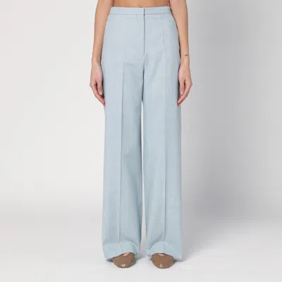 Loulou Studio Gray Fog Pants In Cotton Blend In Light Blue