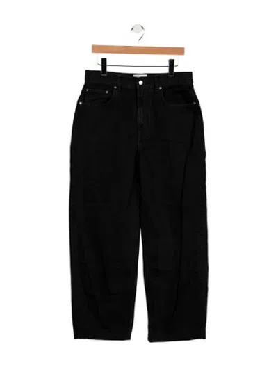 Pre-owned Loulou Studio High-rise Straight Leg Jeans In Black