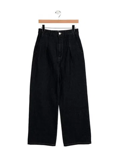 Pre-owned Loulou Studio High-rise Wide Leg Jeans In Blue