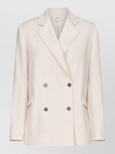 Loulou Studio Virgin Wool Tailored Jacket In Neutral
