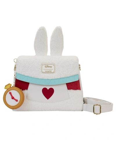 Loungefly Women's  Alice In Wonderland White Rabbit Cosplay Crossbody Bag