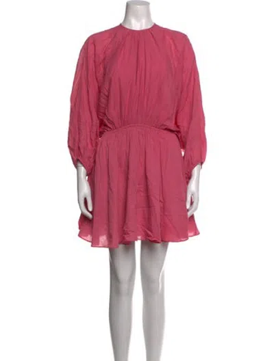 Pre-owned Loup Charmant Crew Neck Mini Dress In Pink