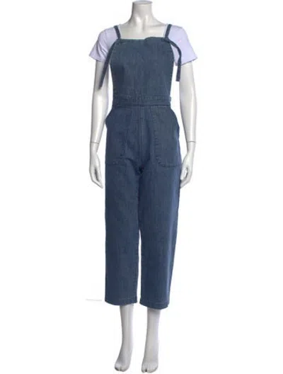 Pre-owned Loup Square Neckline Overalls In Blue