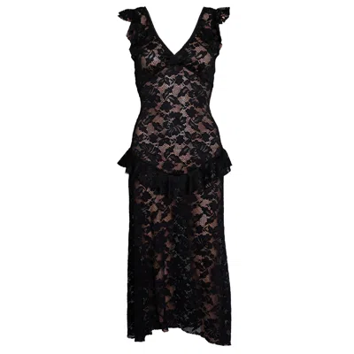 Love And Nostalgia Women's Summer Love Lace Midi Dress - Black