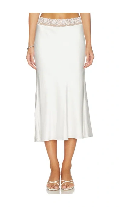 Lovers & Friends Cierra Midi Skirt In White