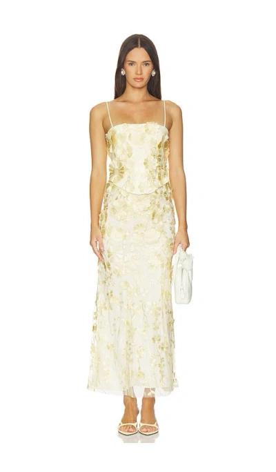 Lovers & Friends X Ivana Ramirez Marlee Midi Dress In Baby Yellow