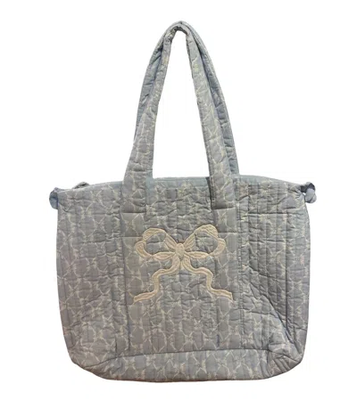 Loveshackfancy Aja Weekender Shoulder Bag In Blue