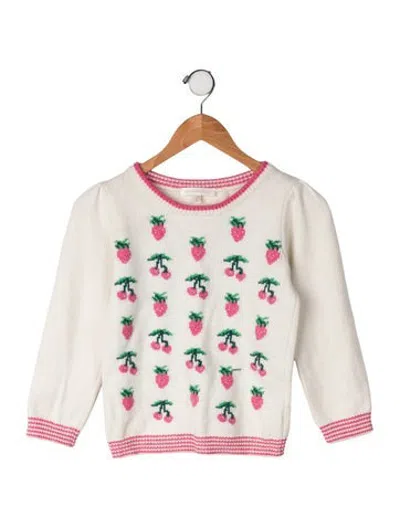 Pre-owned Loveshackfancy Kids' All Over Print Sweater In Neutrals
