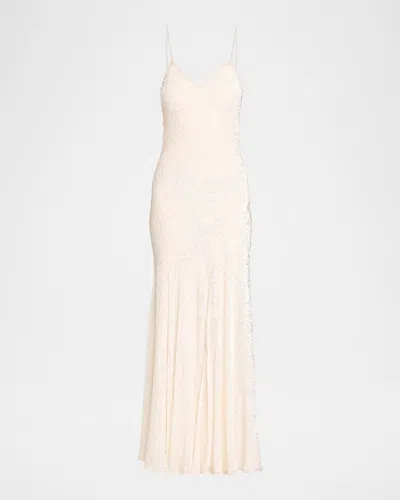 Loveshackfancy Avreth Floral Jacquard Maxi Dress In Amboise White