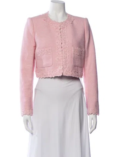 Pre-owned Loveshackfancy Floral Print Jacket In Pink