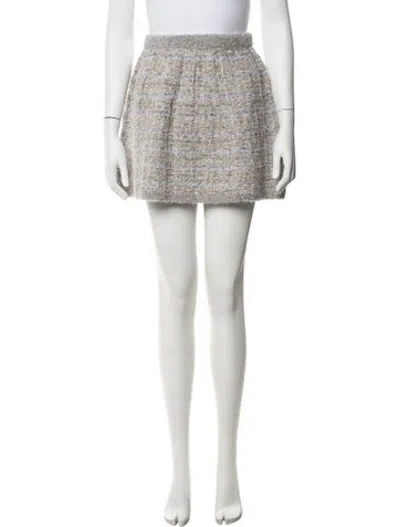 Pre-owned Loveshackfancy Kids' Girls' Patterned Mini Skirt In Grey