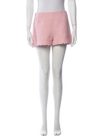 Pre-owned Loveshackfancy Lace Pattern Mini Shorts In Pink