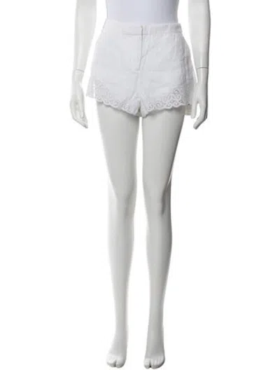 Pre-owned Loveshackfancy Linen Mini Shorts In Blue