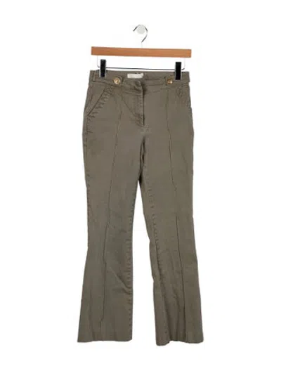 Pre-owned Loveshackfancy Mid-rise Flared Jeans In Grey