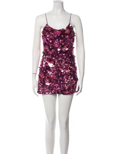 Pre-owned Loveshackfancy Patterned Mini Dress In Multicolor