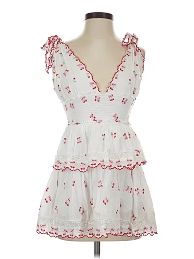 Pre-owned Loveshackfancy Sleeveless Blouse In White