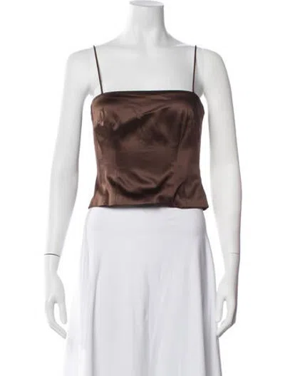 Pre-owned Loveshackfancy Square Neckline Sleeveless Top In Pink