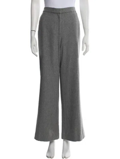 Pre-owned Loveshackfancy Wide Leg Pants In Grey