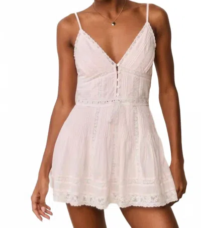 Loveshackfancy Zirelle Cotton Lace-trimmed Mini Dress In Pink