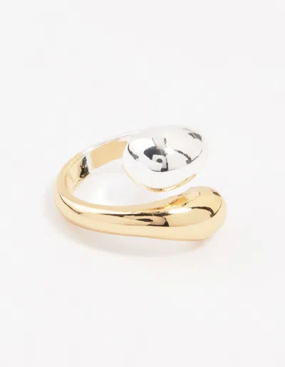 Lovisa Mixed Metals Chunky Bubble Adjustable Ring In Multi