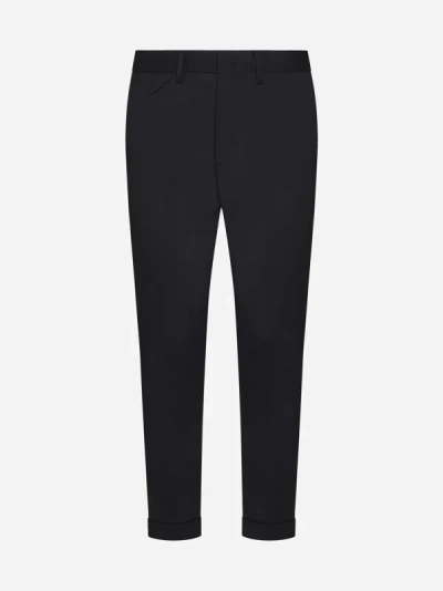 Low Brand Cooper Technical Wool Trousers In Black