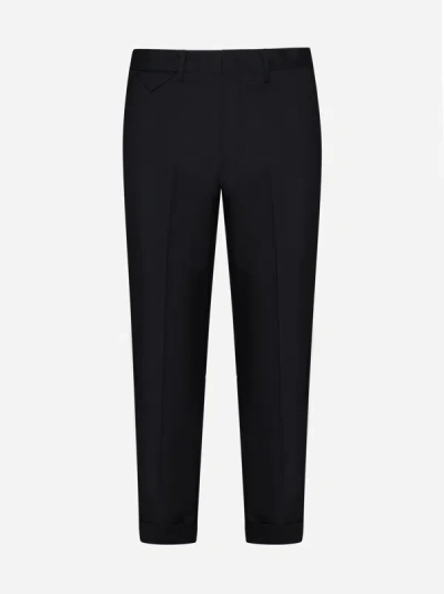 Low Brand Cooper Wool-blend Trousers In Black